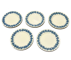 5 Wedgwood Embossed Queensware Shell Edge Lavender on Cream Bread Plates 6.25 " - Picture 1 of 4