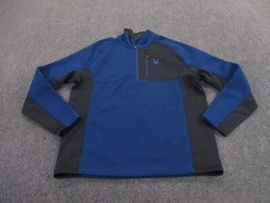 Spyder Jacket Men 2XL Blue Pullover Textured Sweater Active Outdoor Hiking Adult - Picture 1 of 9
