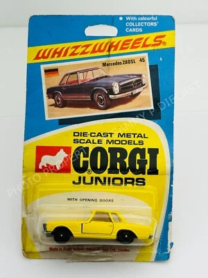 CORGI Juniors 1:64 MERCEDES BENZ 280SL Yellow NEW in ROUGH BLISTER !! - Image 1 of 4