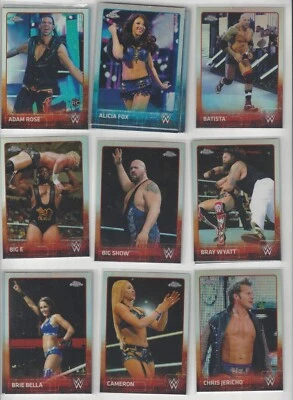 2015 Topps Chrome WWE Refractors pick your card - Image 1 of 4
