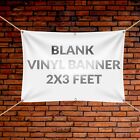 VictoryStore 2x3 Feet Blank Banner - 10oz Blank Vinyl Banner with Grommets