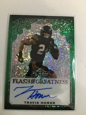 F70832  2019 Leaf Flash Flash of Greatness Autographs Green Travis Homer/20