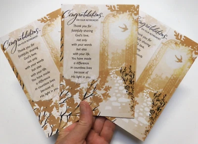 3 Cards DaySpring Retirement Faithfully Sharing God's Love with Your Word & Life