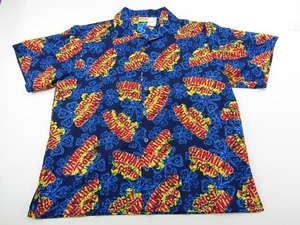 Hawaiian Tropic Shirt Mens Large Button Down Short Sleeve Aloha Island Resort - Picture 1 of 8