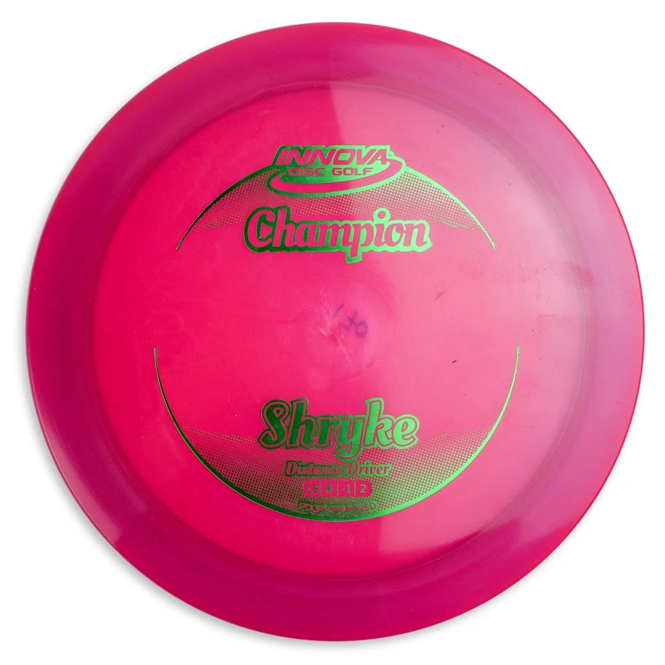 Innova Champion Shryke Distance Driver Golf Disc, Magenta With Green Foil - Image 1 of 1