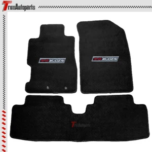 For 01-05 Civic & 02-05 Honda Civic Si Black Floor Mats Carpet 3PCS w/ mugen - Picture 1 of 4