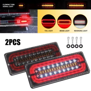 2X Dynamic LED Tail Light Sequential Indicator Trailer Ute Caravan Truck Stop AU - Picture 1 of 13