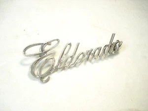 1979-1985 CADILLAC ELDORADO CHROME METAL SAIL PANEL SCRIPT EMBLEM #1614599 - Picture 1 of 4
