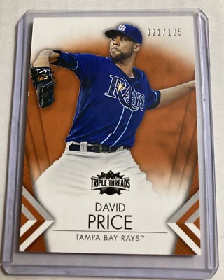 Topps Triple Threads #15 2012 - David Price ámbar paralelo SP #'d 21/125 Foto 1 de 2