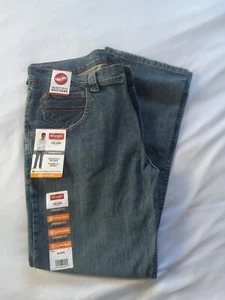 Wrangler Straight Fit Boys Blue Jeans Size 16 Husky Flex Adjust To Fit Waist - Picture 1 of 10