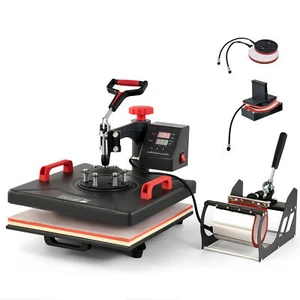 15x15 5 in 1 Heat Press Machine T Shirt Printing Machine for Mug Hat Plate Cap - Picture 1 of 10