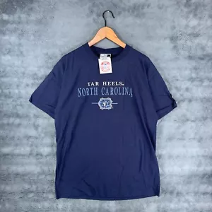Vintage North Carolina Tar Heels UNC Puma T-Shirt Men's Medium Embroidered Blue - Picture 1 of 6