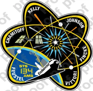 STICKER NASA SPACE SHUTTLE MISSION STS 134 - Picture 1 of 2