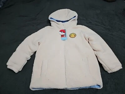 Pokémon × Skechers S2F PIKACHU Reversible Cremallera Completa Sherpa Sudadera con Capucha NIÑOS XL Foto 1 de 4