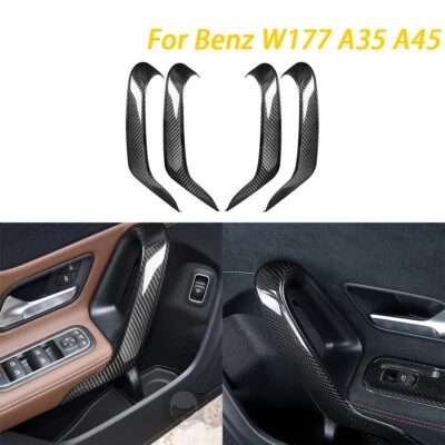 For Mercedes-Benz AMG A35 A45 W177 2020-2023Carbon Fiber Inner Door Handle Panel - Image 1 of 4