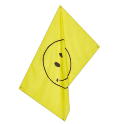 Premium Large 5x3ft Yellow Smiley Face Flag, 91x152cm, Eyelet In Every Corner - Image 1 of 4