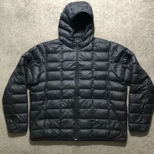 REI Co-op 650 Down Hoodie 2.0 Jacket Mens 2XL Black Hooded Packable Puffer READ - Picture 1 of 12