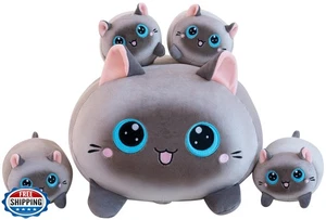 Gudisi Siamese Cat Plush Stuffed Animals with 4 Kitties Plushies,16" Soft Jum - Picture 1 of 5