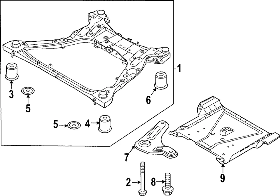 Original Kia 2023-2024 Sportage Bajo Cubierta 62408-CW000 Foto 1 de 1