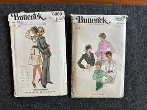 UNCUT Lot of 2 Vintage Butterick ‘70’s Sewing Patterns #3220 & 6089 Size 7JP & 8 - Picture 1 of 13
