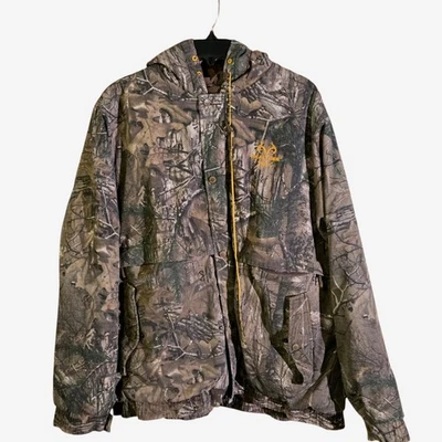 Realtree Hunting Field Jacket Water-Resistant Camo Fabric Men size 2XL w/ flaw - Image 1 of 4