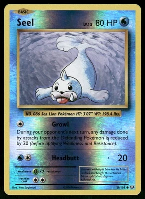 Seel 28/108 Common Reverse Holo NM Pokemon XY - Evolutions - Image 1 of 2