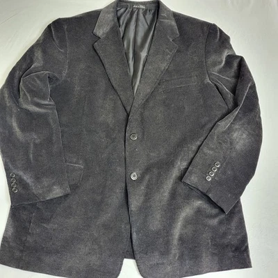 Alan Flusser Men's 46R Charcoal Gray Corduroy Blazer Sport Coat Jacket - Image 1 of 4