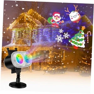 Holiday Projector Lights Outdoor, 2-in-1 HD LED Outdoor Projectors with Remote - Picture 1 of 7