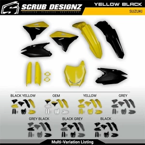 Polisport Restyle Suzuki RM125 RM250 2001-2003 Plastic kit + fork guards - Picture 1 of 17