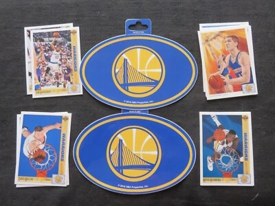 TWO GOLDEN STATE WARRIORS STICKERS AND 1992 TEAM SET...NBA...NEW - Image 1 of 4