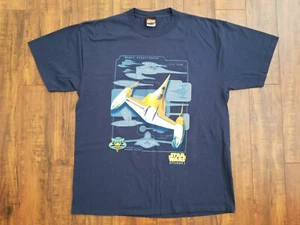 Camisa Azul Doble Cara Naboo Starfighter Vintage Star Wars Episodio 1 - XL Para Hombre - Imagen 1 de 8
