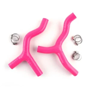 PINK SILICONE RADIATOR HOSE&CLAMP FIT 2013-2017 KTM 85 SX/HUSQVARNA TC85 - Picture 1 of 9