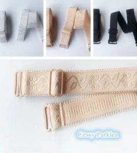 SN-C1-2 justable Detachable Bra Straps White Black Beige 15mm width - Picture 1 of 1