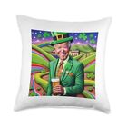 Happy 4th Of July Confused Funny Joe Biden St Patricks Day Throw Pillow 18x18