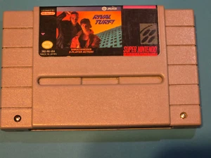 SNES Super Nintendo Rival Turf! Authentic Tested & Working Jaleco 1992 - Picture 1 of 7