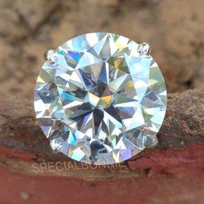 RARO ¡Anillo de cóctel solitario de diamantes blancos certificado de 16 quilates! Libre de tarifas Foto 1 de 4