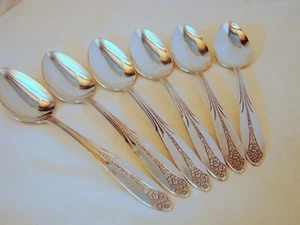 6 National Silver Princess Royal Teaspoons, Excellent Condition, 6in, 1930 - Picture 1 of 6