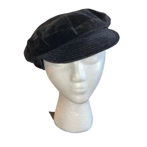 Printemps Velvet Newsboy Hat in 100% Cotton - 22" Circumference - Made in Italy - Picture 1 of 8