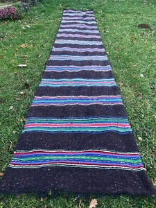 Alfombra vintage tradicional búlgara de lana de 2 caras anudada a mano - Imagen 1 de 6