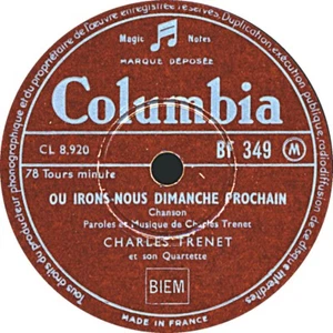 78 RPM - Charles Trenet - Dimanche Prochain / L‘Âme des Poetes - 1951  - Imagen 1 de 2