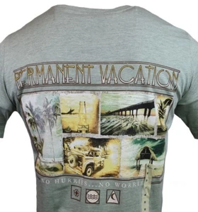 Men's T-shirt -"No Hurries, no worries" Permanent Vacation - Island Shores NWOT - Picture 1 of 5