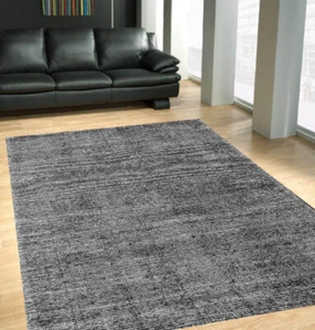 ALLURE BLACK NEW Plash Modern Rug Large Floor Mat Carpet FREE DELIVERY* - Picture 1 of 5