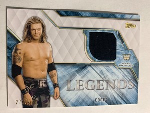 WWE/AEW EDGE WORN SHIRT RELIC CARD NUMBERED 271/299, 2017 TOPPS WWE