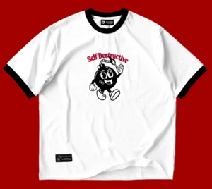 Genial Shirtz Manga Corta Autodestructiva Talla XL Blanco Nuevo - Imagen 1 de 2