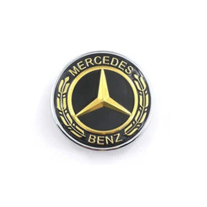 Gold Black Laurel Wreath Front Hood  SL R129 R170 R230 Emblem - Picture 1 of 4