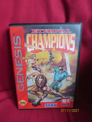 Eternal Champions (Sega Genesis, 1993) CIB with original case and manual  - Image 1 of 4