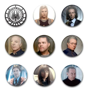 25 mm 1" KNOPFABZEICHEN x9 BATTLESTAR GALACTICA 2004 SET 2 - Bild 1 von 1