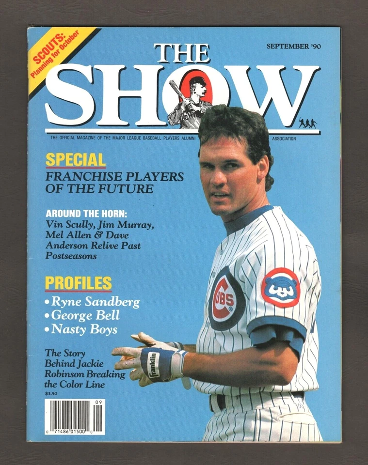 September 1990 The Show Magazine – Ryne Sandberg Chicago Cubs Cover  A2559  - Image 1 of 1