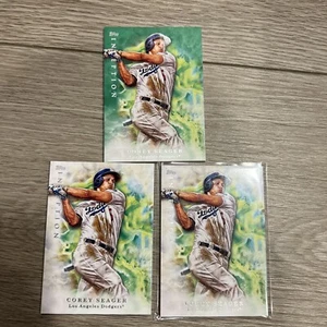 3) 2017 Topps Inception Corey Seager #59 Green Parallel Texas Rangers White Card - Picture 1 of 3