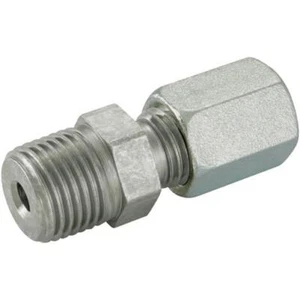 Hydraulic Tube Male Stud Coupling, BSPT, 1/4" bspt x 10mm, LD - Picture 1 of 1